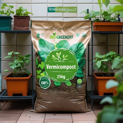 Brigreenery Vermicompost 25kg – Premium Organic Fertilizer for Plants, Garden & Farming