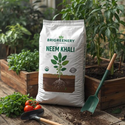 BriGreenery Neem Khali Powder 25Kg | 100% Organic Neem Cake Fertilizer for Home Garden, Vegetable Plants, Flowering Plants, Terrace Garden & Agriculture | Natural Soil Conditioner & Pest Control